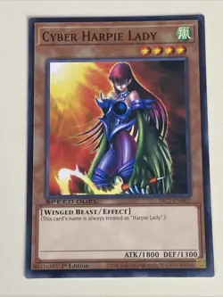 Yugioh - Cyber Harpie Lady x 3 - 1st Edition LP - Plus Free Holographic Card - A - Image 3