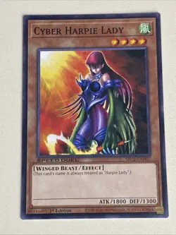 Yugioh - Cyber Harpie Lady x 3 - 1st Edition LP - Plus Free Holographic Card - A - Image 4