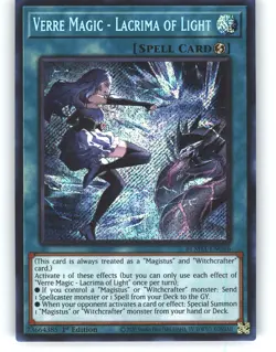 Verre Magic - Lacrima of Light BLMM-EN046 Monster Mayhem Yu-Gi-Oh 1st Edition NM - Image 1