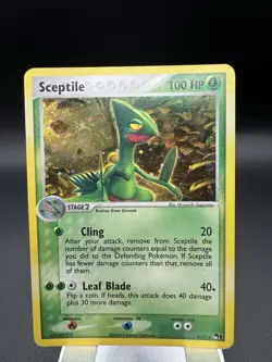 Pokemon TCG Sceptile Holo Rare Card Pop Series 1, 4/17 - Image 1