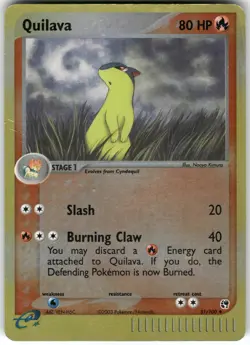Quilava 51/100 Uncommon Sandstorm Pokemon Reverse Holo Damaged - Image 1