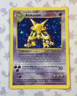 Alakazam Base Set Shadowless 1/102 Holo Rare English 1999 - MP- See Pics- - Image 1