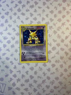 Alakazam Base Set Shadowless 1/102 Holo Rare English 1999 - MP- See Pics- - Image 2