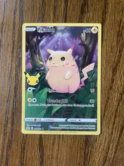 Pokemon TCG Pikachu 005/025 Celebrations Full Art Holo NM - Image 1