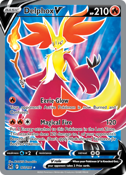 DELPHOX V 173/196 ULTRA RARE LOST ORIGIN POKEMON NEAR MINT - Image 1