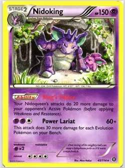 Nidoking 45/114 Rare Steam Siege Pokemon - Image 1