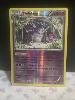 Nidoking 45/114 Rare Steam Siege Pokemon Reverse Holo Near Mint - Image 1