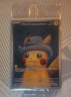 Pokemon x Van Gogh #085 Pikachu With Grey Felt Hat SEALED PROMO - Image 1