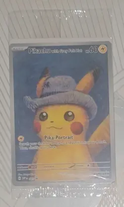 Pokemon x Van Gogh #085 Pikachu With Grey Felt Hat SEALED PROMO - Image 2