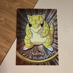 Sandshrew Topps Chrome Holo #27 Pokemon Card TV 2000 - HP - Image 1
