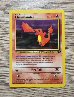 Pokemon TCG Charmander 50/82 Team Rocket 1999 40 HP Common Unlimited EN - Image 1