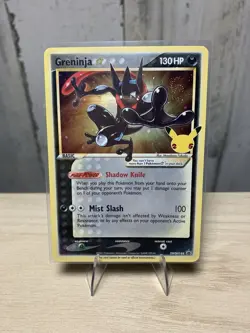 2021 Pokemon TCG Greninja Gold Star Celebration NM Galaxy HD Swirl Pokemon Card - Image 1