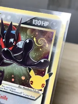 2021 Pokemon TCG Greninja Gold Star Celebration NM Galaxy HD Swirl Pokemon Card - Image 2