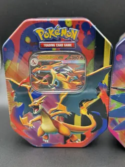 Pokemon TCG Mega Charizard X ex & Mega Charizard Y ex 2-Tin Set SEALED EN - Image 2