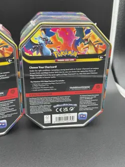 Pokemon TCG Mega Charizard X ex & Mega Charizard Y ex 2-Tin Set SEALED EN - Image 5