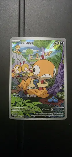 Pokemon Scraggy IR 138/086 Scarlet Violet White Flare Illustration Rare TCG - Image 1