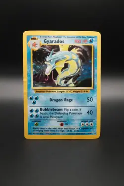 Gyarados 6/102 Holo Holo Rare Base Set Unlimited Pokemon Holo Damaged - Image 1
