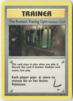 The Rocket's Training Gym 104/132 Rare Gym Heroes Pokemon Unlimited LP - Image 1