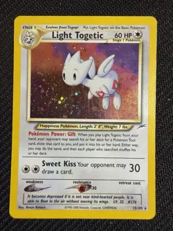 The Pokemon Company Light Togetic 15/105 Neo Destiny Holo Rare Unlimited 2000 - Image 1