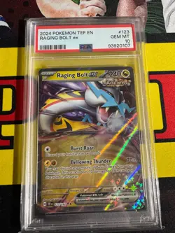 2024 Pokemon TEF EN Raging Bolt ex #123 - PSA 10 - Image 1
