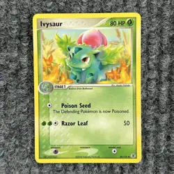 Vintage Pokemon TCG Ivysaur 35/112 EX FireRed LeafGreen 2004 Card LP - Image 1