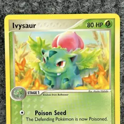Vintage Pokemon TCG Ivysaur 35/112 EX FireRed LeafGreen 2004 Card LP - Image 3