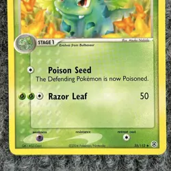 Vintage Pokemon TCG Ivysaur 35/112 EX FireRed LeafGreen 2004 Card LP - Image 4