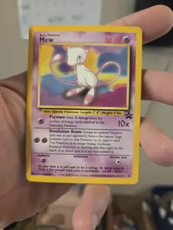 MEW # 8 Black Star Promo Pokemon League Card - Image 1