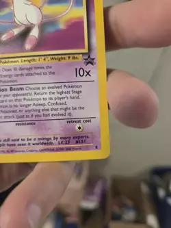 MEW # 8 Black Star Promo Pokemon League Card - Image 2
