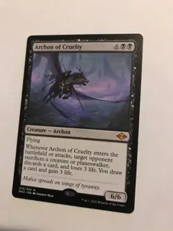 Archon of Cruelty : MtG NM English Modern Horizons 2; Mythic flyer 6/6 creature - Image 1