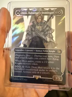 Dion, Bahamut's Dominant Borderless Surge Foil - Final Fantasy MTG - Image 1
