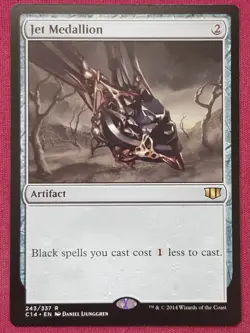 Magic The Gathering COMMANDER 2014 C14 JET MEDALLION artifact card MTG - Image 1