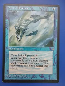 MTG Ice Age Mystic Remora NM Magic The Gathering Card - Image 1