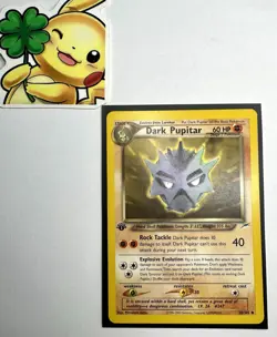 Dark Pupitar 38/105 Neo Destiny 1st Edition Vintage Pokemon Card TCG English - Image 1