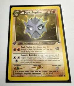 Dark Pupitar 38/105 Neo Destiny 1st Edition Vintage Pokemon Card TCG English - Image 2