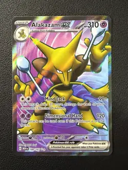 Alakazam ex 188/165 SV Scarlet & Violet 151 Pokemon TCG Card Full Art Ultra Rare - Image 1