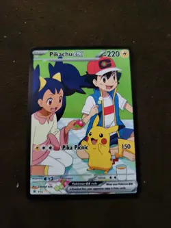 Pokemon Ash & Pikachu Fanart Card - Image 1