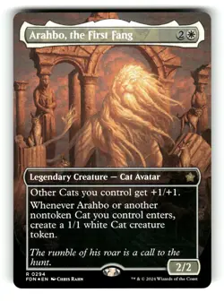 Arahbo, the First Fang (Borderless) Foundations 294 NM FOIL - Image 1
