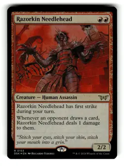 Razorkin Needlehead Duskmourn: House of Horror 153 NM FOIL - Image 1