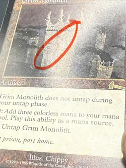 1999 MTG Grim Monolith Urza's Legacy Artifact Reg EN Rare #126 MP Vintage - Image 3