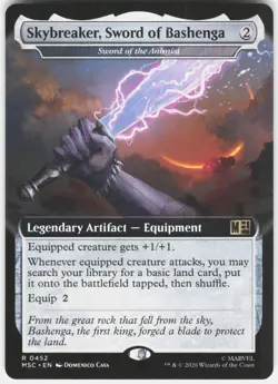 MAGIC MTG SKYBREAKER, SWORD OF BASHENGA EXTENDED ART 452 MARVEL SUPER HEROES - Image 1