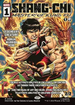 Shang-Chi, Master of Kung Fu Borderless 396 Marvel Super Heroes Foil MTG MSH - Image 1