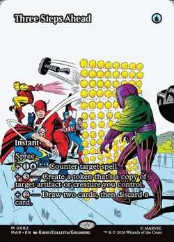 Three Steps Ahead Borderless 062 Marvel Universe MTG MAR - Image 1