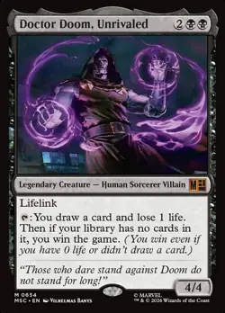 Doctor Doom, Unrivaled Commander: Marvel Super Heroes Foil Playtest Card - Image 1