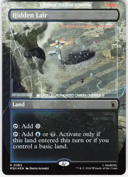 MAGIC MTG HIDDEN LAIR (BORDERLESS) 383 MARVEL SUPER HEROES FOIL - Image 1