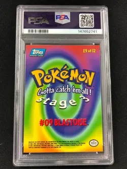 Pokemon 1999 Blastoise Topps Movie Edition #E9 PSA 10 - Image 2