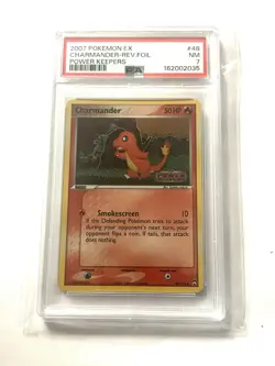 PSA 7 2007 Pokemon EX Power Keepers Charmander STAMPED Reverse Holo Foil 48/108 - Image 1