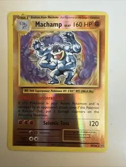 MACHAMP 59/108 HOLO RARE EVOLUTIONS POKEMON REVERSE HOLO LP - Image 1