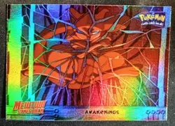 1999 Topps Pokemon The First Movie Rainbow Foil First Print Blue Logo #2 Rare - Image 1