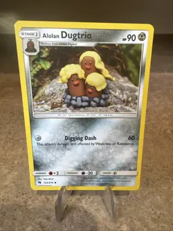 Pokemon SM - Lost Thunder #123/214 Alolan Dugtrio Uncommon NM - Image 1